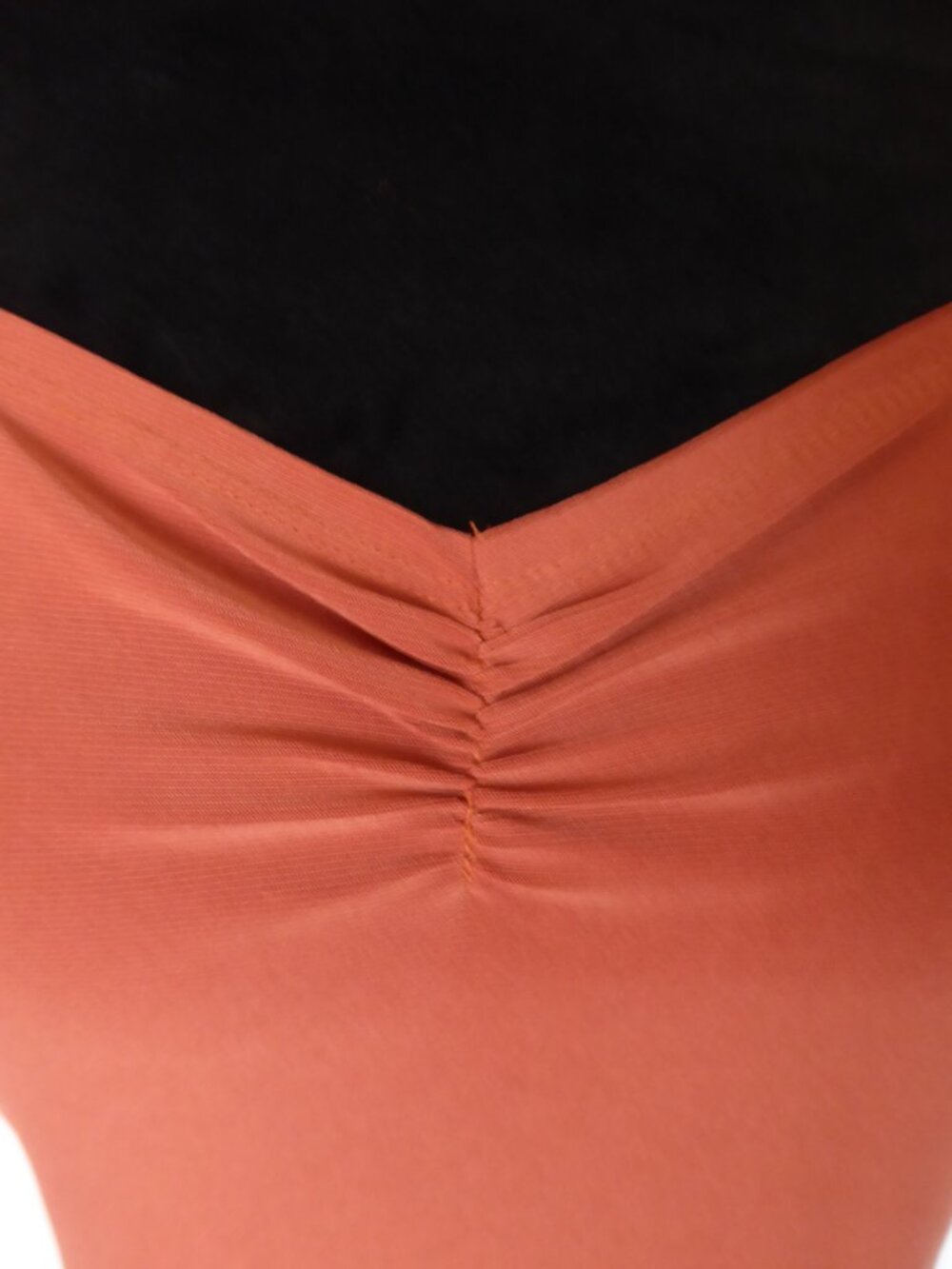WOMENS VINTAGE SUZIE BRAND STRETCH RUST BURNT ORANGE SLEEVELESS SHIRT TOP LARGE - Picture 2 of 9